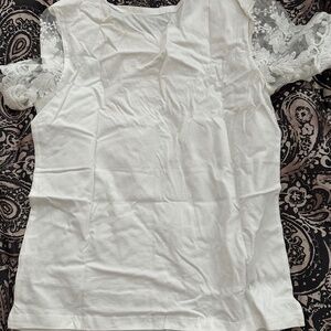 NWT SHEIN Lace sleeved T-shirt